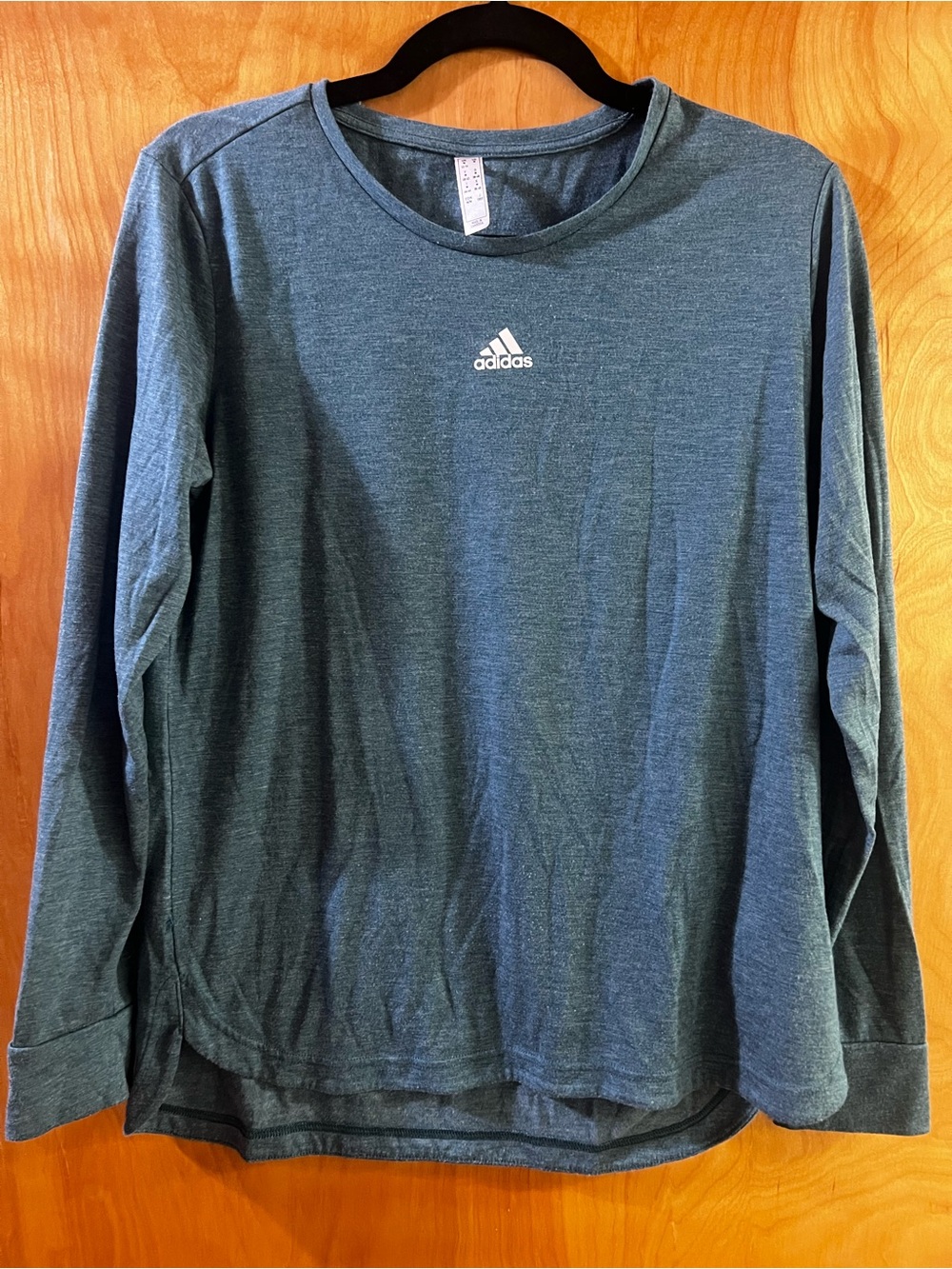 adidas womens Long Sleeve Tee - Teal Green